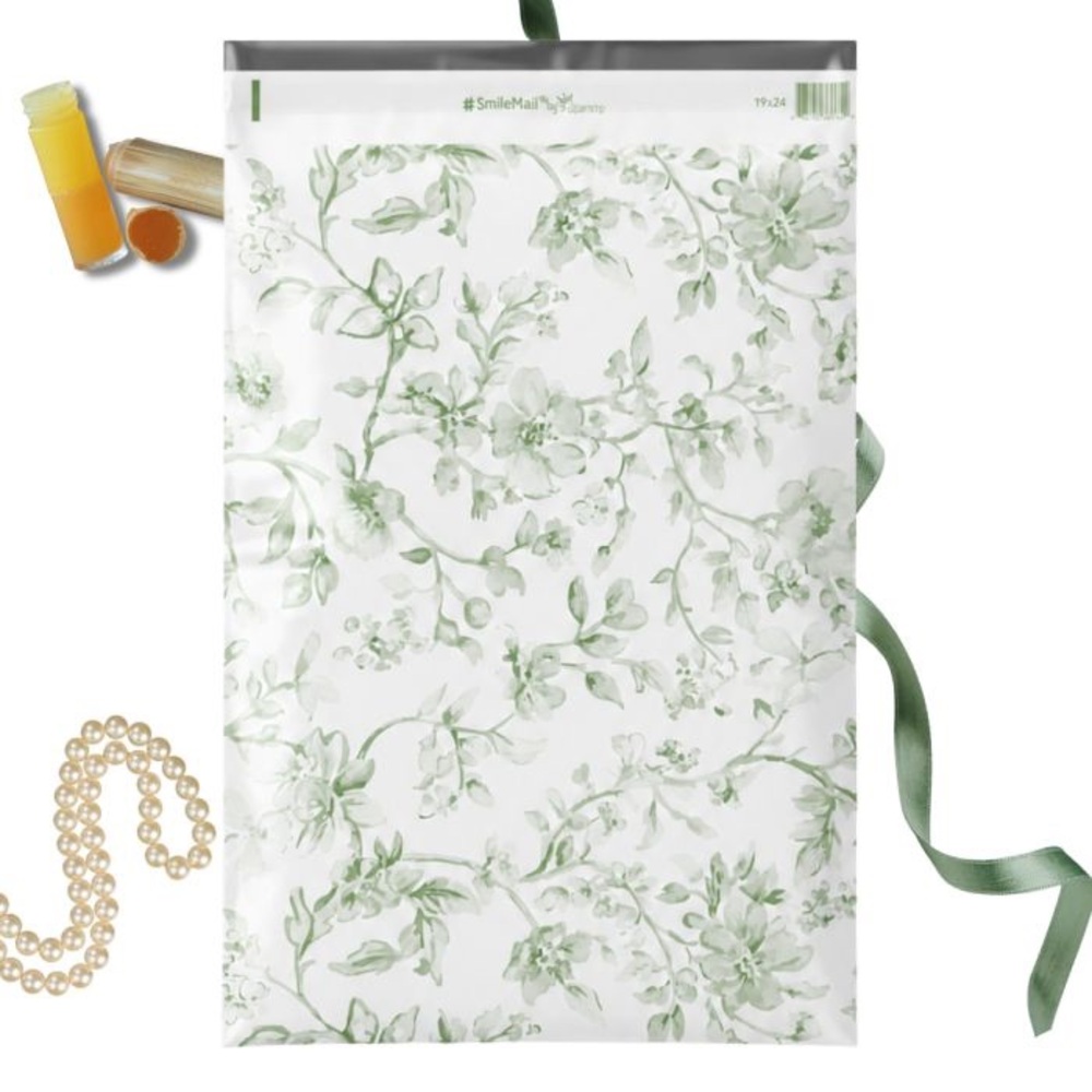 Floral Toile SmileMail Poly Mailers 19x24 - Set of 15 - Picture 2 of 2